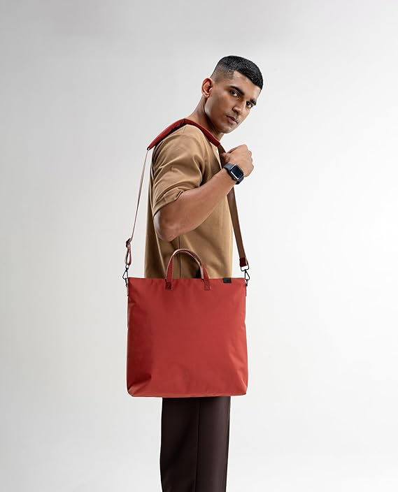 DailyObjects ピボット トップハンドル トートバッグ(女性向け)|13/14インチノートパソコン/MacBook Pro/Air収納可能|軽量|スタイリッシュなバッグ|オフィス、普段使い、旅行に最適|整理用ポケット付き|レディースショルダーバッグ
