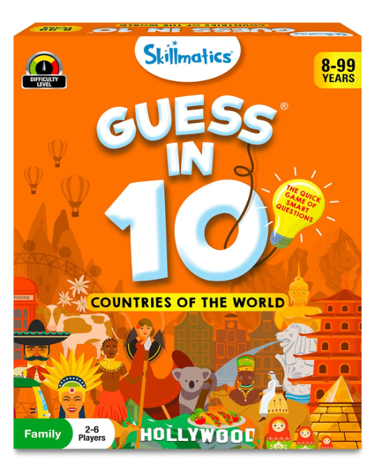 Skillmatics Guessは世界10カ国で展開。カードゲーム、知育玩具、ボードゲーム、雑学クイズが大好きな男の子、女の子、お子様、ご家族に最適です。8歳、9歳、10歳以上のお子様へのギフトとして最適です。