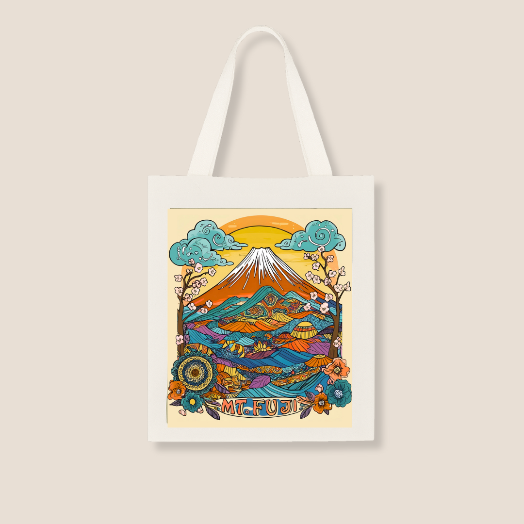 富士山キャンバストートバッグ | インド製