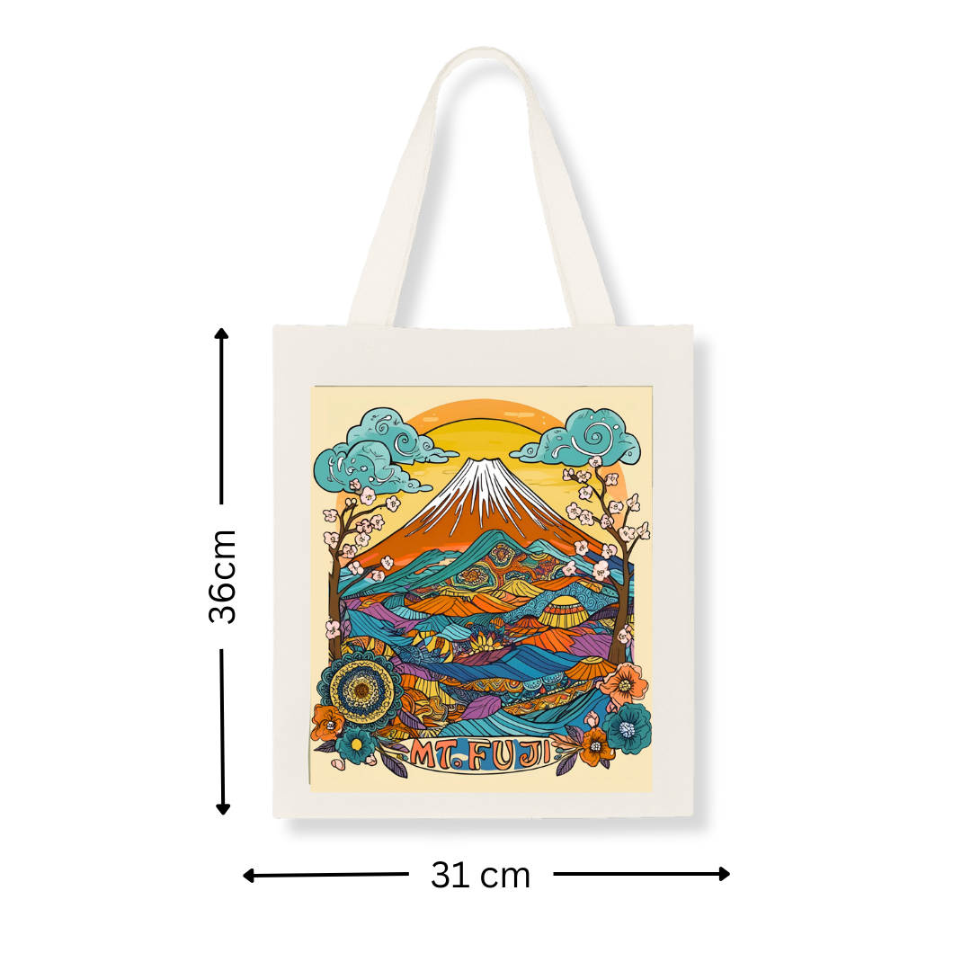 富士山キャンバストートバッグ | インド製
