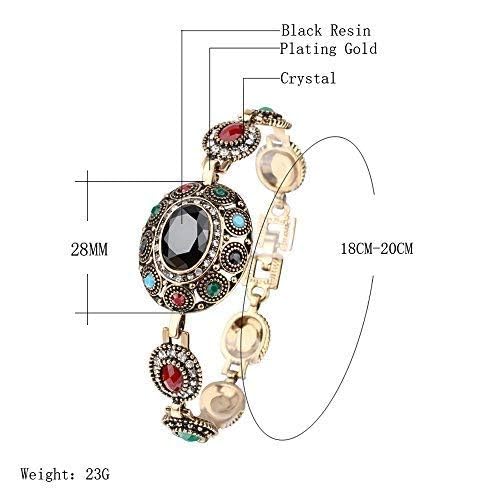 ジュエリー スタイリッシュ ゴールドメッキ 伝統的バングルブレスレット レディース＆ガールズ用（8666b）