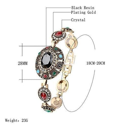 ジュエリー スタイリッシュ ゴールドメッキ 伝統的バングルブレスレット レディース＆ガールズ用（8666b）