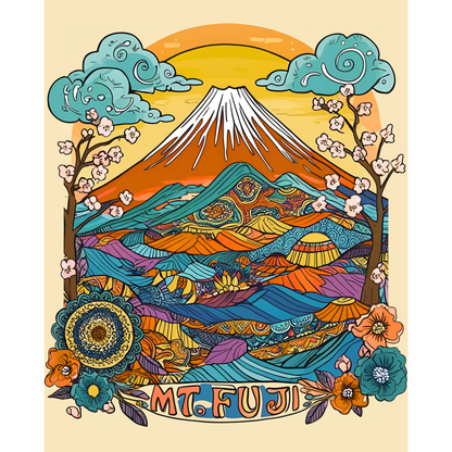 富士山キャンバストートバッグ | インド製
