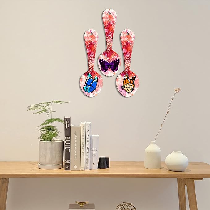 エンジニアードウッドのホームデコアイテム｜リビングルーム用ウォールデコ｜ホームデコレーション用壁掛け｜家庭用装飾品｜リビングルームデコ用ホームデコアイテム - スプーン-0014