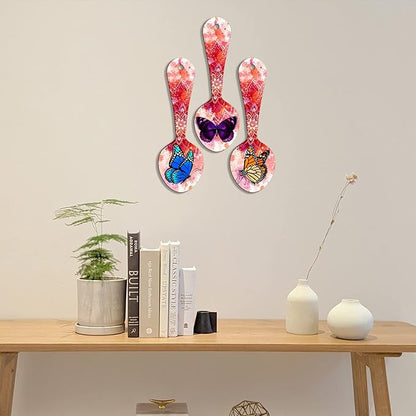 エンジニアードウッドのホームデコアイテム｜リビングルーム用ウォールデコ｜ホームデコレーション用壁掛け｜家庭用装飾品｜リビングルームデコ用ホームデコアイテム - スプーン-0014