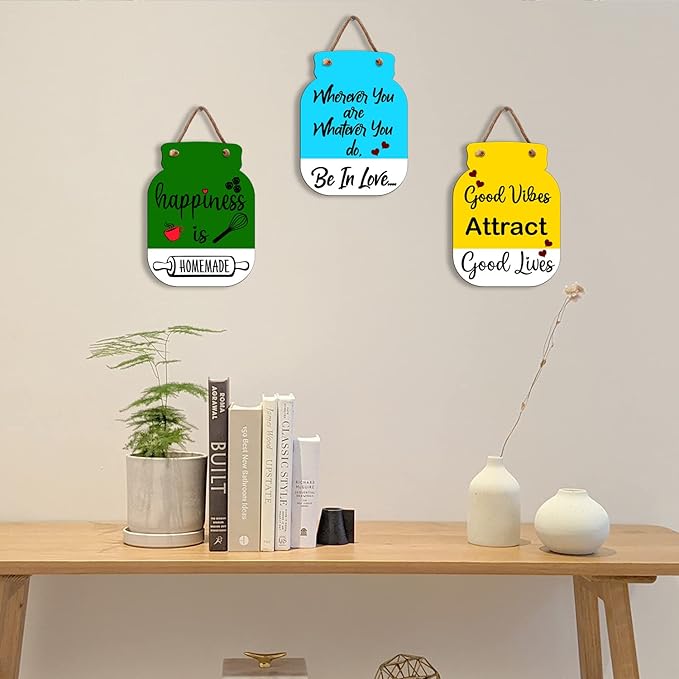 リビングルーム用ウォールデコレーション｜木製壁掛けインテリア｜リビングルーム用ホームデコアイテム｜ウォールアート｜家庭用装飾品｜良い雰囲気だけ