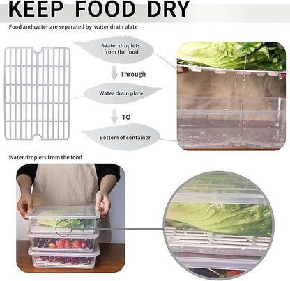 （2500ml×10個セット) | 密閉プラスチック保存容器セット｜キッチン用パントリーオーガナイザー・キッチンアクセサリー・冷蔵庫収納ボックス｜漏れ防止・耐久性・省スペース設計