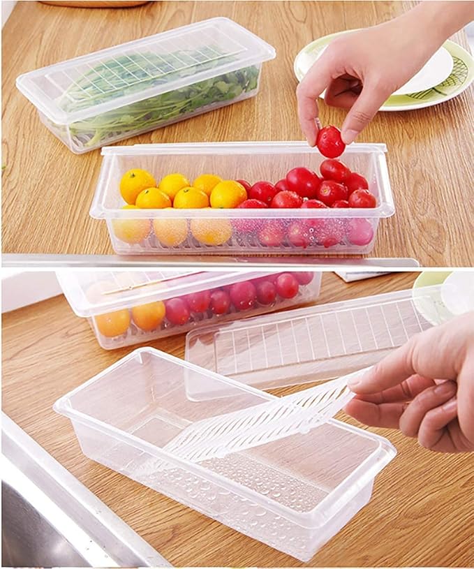 （2500ml×4個、1500ml×6個）密閉プラスチック保存容器セット｜キッチン用パントリーオーガナイザー・キッチンアクセサリー・冷蔵庫収納ボックス｜漏れ防止・耐久性・省スペース設計