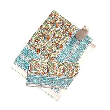 ハンドブロックプリント コットンベッドシーツ｜洗濯可能・軽量＆通気性｜90×108 / 108×108