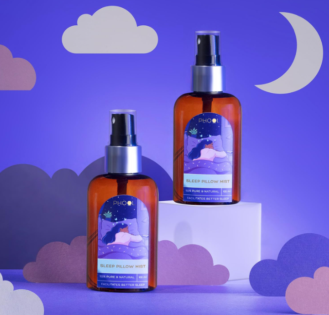 PHOOL ラグジュアリーインセンス スリープピローミスト - 100ml | 100%純粋で天然 | 芳香性で心を落ち着かせ、リラックスできるピローミスト | 神経をリラックスさせる | カモミール＆ラベンダーエキス配合 睡眠サポート