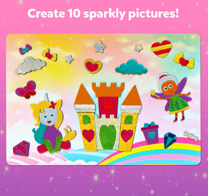 Skillmatics ホイルファン - ユニコーンとプリンセス、子供向けの汚れないアート、クラフトキットと材料、DIYクリエイティブアクティビティ、旅行用おもちゃ、4、5、6、7、8、9歳向けギフト