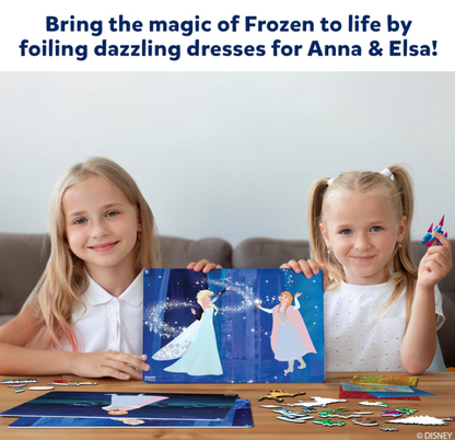 Skillmatics ホイルファン - ディズニー アナと雪の女王、子供向けの汚れないアート、クラフトキットと用品、DIYクリエイティブアクティビティ、旅行用おもちゃ、エルサ、アナ、オラフのファンへのギフト、女の子、男の子、4、5、6、7、8、9歳