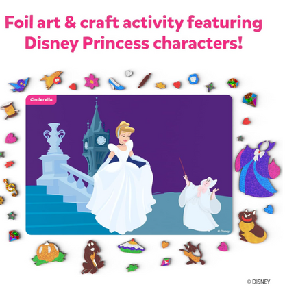Skillmatics ホイルファン - ディズニープリンセス、子供向けの汚れないアート＆クラフトキット、DIYクリエイティブアクティビティ、4、5、6、7、8、9歳の男の子と女の子へのギフト