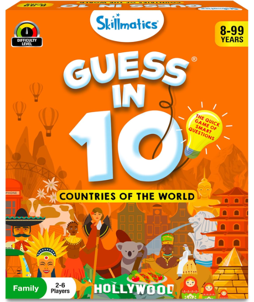Skillmatics Guessは世界10カ国で展開。カードゲーム、知育玩具、ボードゲーム、雑学クイズが大好きな男の子、女の子、お子様、ご家族に最適です。8歳、9歳、10歳以上のお子様へのギフトとして最適です。