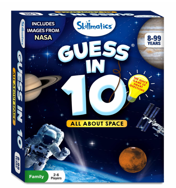 Skillmatics Guess in 10 NASA Spaceは、カードゲーム、知育玩具、旅行ゲームが好きな男の子、女の子、子供、家族に最適で、8歳、9歳、10歳以上のギフトです。
