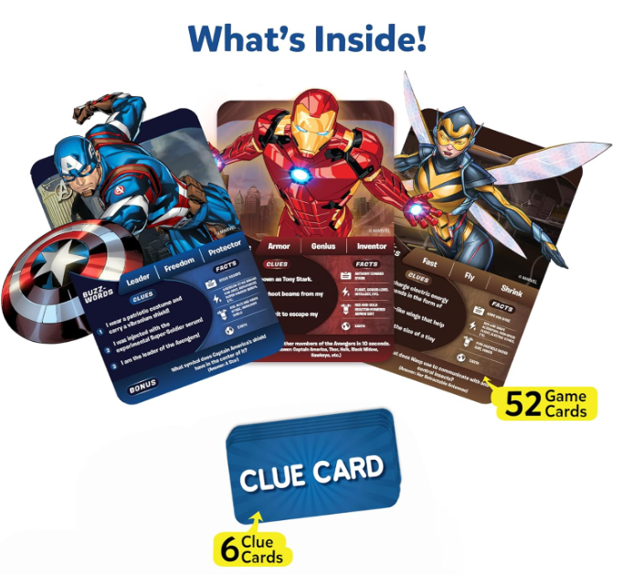 Skillmatics Guess in 10 Marvel。カードゲーム、ボードゲーム、おもちゃ、アベンジャーズ、スパイダーマン、アイアンマンが好きな男の子、女の子、子供、ティーン、大人に最適。8歳、9歳、10歳以上のギフト。