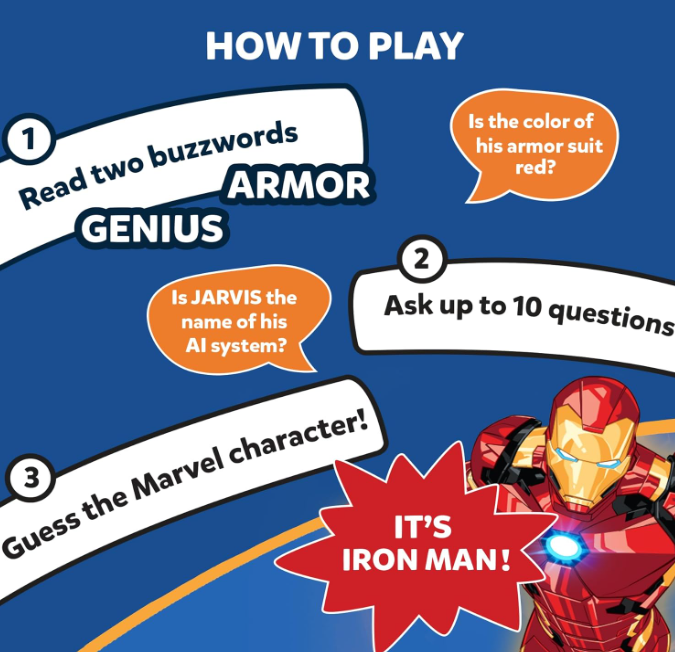 Skillmatics Guess in 10 Marvel。カードゲーム、ボードゲーム、おもちゃ、アベンジャーズ、スパイダーマン、アイアンマンが好きな男の子、女の子、子供、ティーン、大人に最適。8歳、9歳、10歳以上のギフト。