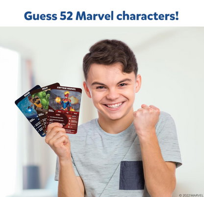 Skillmatics Guess in 10 Marvel。カードゲーム、ボードゲーム、おもちゃ、アベンジャーズ、スパイダーマン、アイアンマンが好きな男の子、女の子、子供、ティーン、大人に最適。8歳、9歳、10歳以上のギフト。