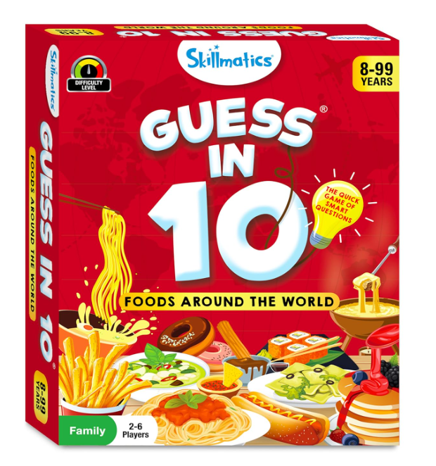 Skillmatics 世界の食べ物10選当てゲーム、男の子、女の子、教育旅行玩具、ボードゲーム、地理・歴史が大好きなお子様向けのカードゲーム、8歳、9歳、10歳以上のお子様へのギフト