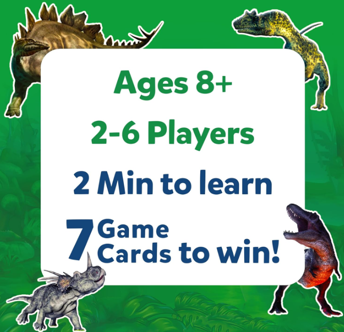 Skillmatics 10種類の恐竜当てゲーム。カードゲーム、おもちゃ、旅行ゲームが好きな男の子、女の子、お子様、ご家族に最適です。8歳、9歳、10歳以上のお子様へのギフトです。