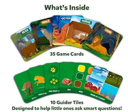 Skillmatics Guess in 10 ジュニアワールドオブアニマルズ、ボードゲーム、カードゲーム、知育玩具、旅行ゲームが好きな子供、男の子、女の子へのギフト、3歳、4歳、5歳、6歳向け