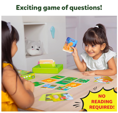Skillmatics Guess in 10 ジュニアワールドオブアニマルズ、ボードゲーム、カードゲーム、知育玩具、旅行ゲームが好きな子供、男の子、女の子へのギフト、3歳、4歳、5歳、6歳向け