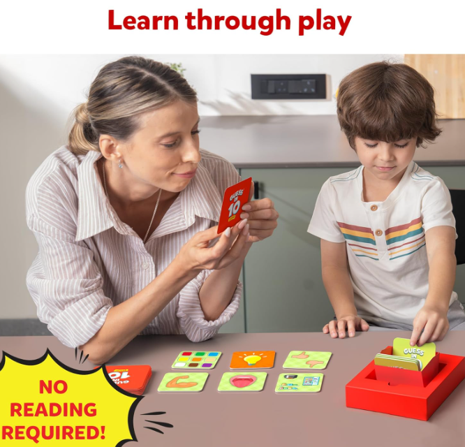 Skillmatics カードゲーム - 10種類の食べ物を当てよう！賢い質問で答えるクイックゲーム。3～6歳向けのギフトと楽しい学習コンテンツ。