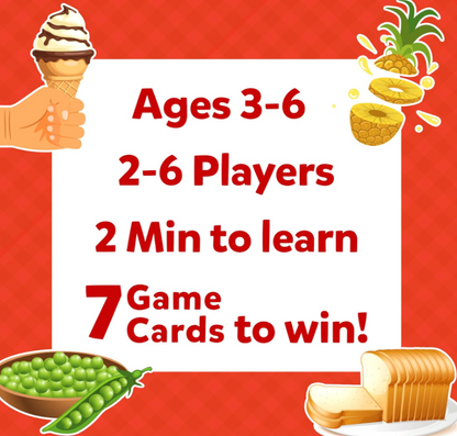 Skillmatics カードゲーム - 10種類の食べ物を当てよう！賢い質問で答えるクイックゲーム。3～6歳向けのギフトと楽しい学習コンテンツ。