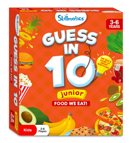 Skillmatics カードゲーム - 10種類の食べ物を当てよう！賢い質問で答えるクイックゲーム。3～6歳向けのギフトと楽しい学習コンテンツ。