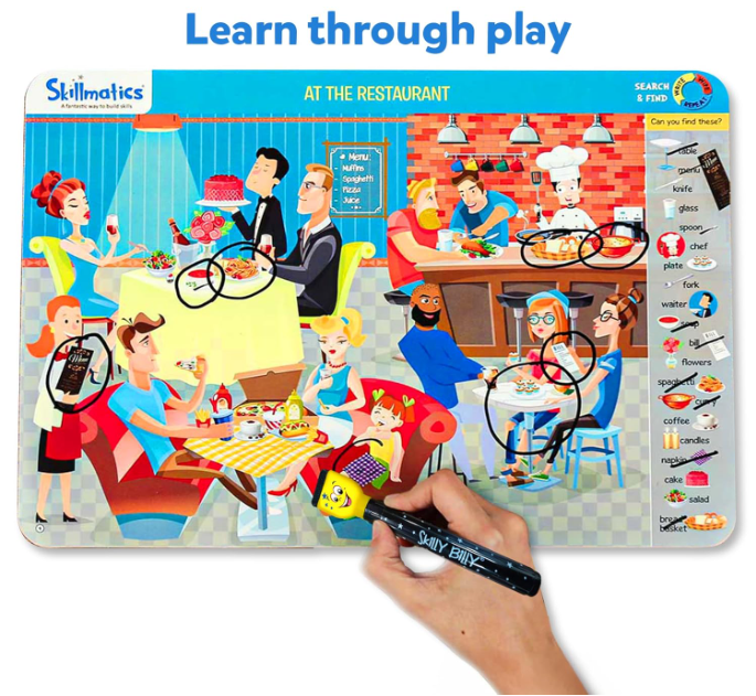 Skillmatics 検索と発見教育アクティビティ - 再利用可能な就学前学習ゲーム。おもちゃ、アート、クラフトが好きな幼児や子供に最適。語彙力を養い、3歳、4歳、5歳、6歳へのギフト。