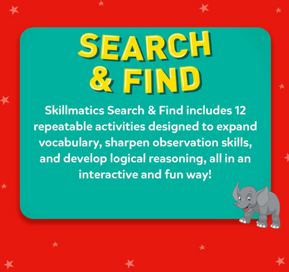 Skillmatics 検索と発見教育アクティビティ - 再利用可能な就学前学習ゲーム。おもちゃ、アート、クラフトが好きな幼児や子供に最適。語彙力を養い、3歳、4歳、5歳、6歳へのギフト。