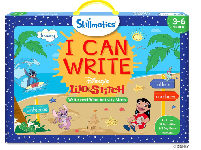 Skillmatics I Can Write ディズニーのリロ＆スティッチ - 再利用可能な就学前学習アクティビティ、教育玩具＆ゲーム、新学期用品、学生、子供、幼児（3、4、5、6歳）、マルチカラー