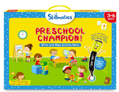 Skillmatics 教育ゲーム - 幼稚園チャンピオン、幼稚園の子供や幼児向けの学習アクティビティ、学校/教室用品、3歳、4歳、5歳、6歳の男の子と女の子へのギフト、マルチカラー