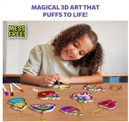 Skillmatics 3Dアートキット - アクアパフ プリンセス＆ユニコーン、子供向けの汚れないペイントクラフト、DIYカラー＆膨らませアクティビティ、旅行用おもちゃ＆クリエイティブギフト、4、5、6、7、8、9、10歳の女の子と男の子向け