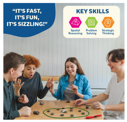 Skillmatics Sizzle - クラシックな磁気吸引ゲーム、戦略＆旅行ゲーム、磁気ゲーム、家族でのゲームナイトに最適、15歳以上のティーン＆大人へのギフト、2～4人用