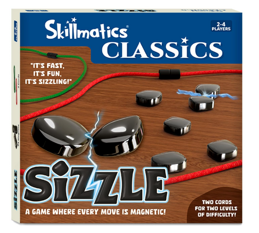 Skillmatics Sizzle - クラシックな磁気吸引ゲーム、戦略＆旅行ゲーム、磁気ゲーム、家族でのゲームナイトに最適、15歳以上のティーン＆大人へのギフト、2～4人用