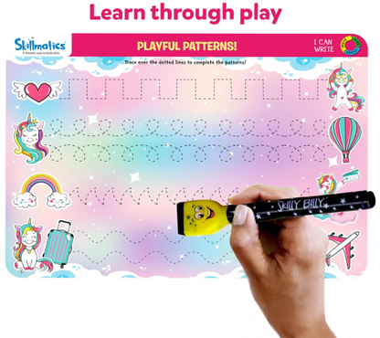 Skillmatics I Can Write Unicorns - 再利用可能な就学前学習アクティビティ、教育玩具とゲーム、新学期用品、学生、子供、幼児（3、4、5、6歳）、マルチカラー