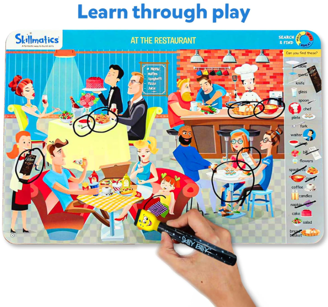 Skillmatics 検索と発見教育アクティビティ - 再利用可能な就学前学習ゲーム。おもちゃ、アート、クラフトが好きな幼児や子供に最適。語彙力を養い、3歳、4歳、5歳、6歳へのギフト。
