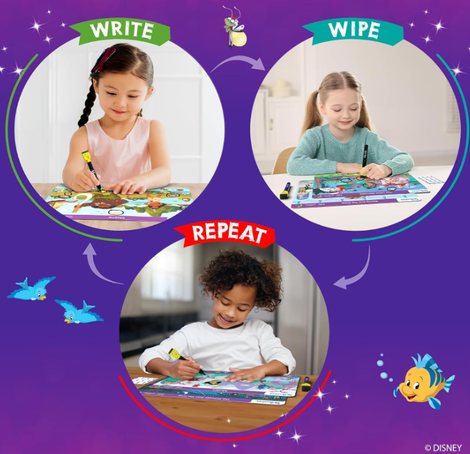 Skillmatics ディズニープリンセスを探して見つける教育ゲーム - 再利用可能な就学前学習アクティビティ。おもちゃ、アート、クラフトが大好きな幼児や子供に最適。3歳、4歳、5歳、6歳の男の子と女の子へのギフト。