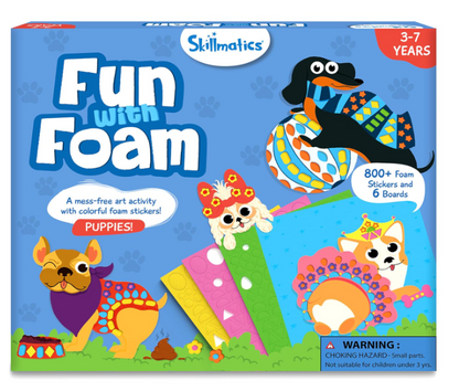 Skillmatics ステッカーアートアクティビティ - 子犬、お子様が楽しく遊べる、800枚以上の3Dフォームステッカー、クラフトキット、DIYスクラップブッキングアクティビティ、3歳、4歳、5歳、6歳、7歳の女の子と男の子へのギフト、マルチカラー