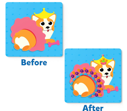 Skillmatics ステッカーアートアクティビティ - 子犬、お子様が楽しく遊べる、800枚以上の3Dフォームステッカー、クラフトキット、DIYスクラップブッキングアクティビティ、3歳、4歳、5歳、6歳、7歳の女の子と男の子へのギフト、マルチカラー