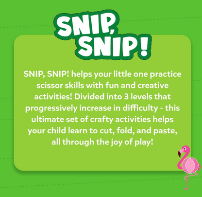 Skillmatics ペーパーシザーアクティビティブック Snip Snip 未就学児向け25の楽しい切り取り＆クリエイティブアクティビティ 子供に安全なハサミ2本付き 3歳、4歳、5歳、6歳、7歳児向け 細かい運動能力育成クラフトキット マルチカラー