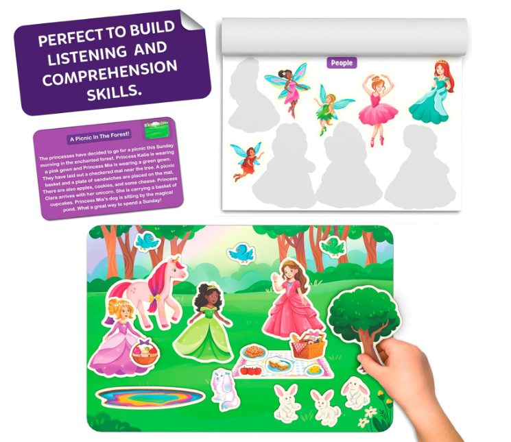 Skillmatics アクティビティキット - クリエイティブなストーリーテリングとスキル構築、150枚以上の再利用可能なステッカー付き、教育的、散らからない楽しい、幼稚園・保育園のおもちゃ、3歳、4歳、5歳、6歳、7歳のお子様へのギフト