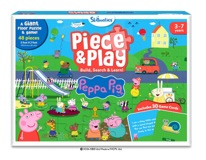 Skillmatics Piece & Play パズル（水中の生きもの）は、2×3フィートの巨大パズルとゲームが一体になった知育玩具です。48ピースの大きくて扱いやすいパズルで楽しく組み立て、2種類のさがし遊びで水中生物について学べます。3〜7歳の子どもへのギフトに最適です。