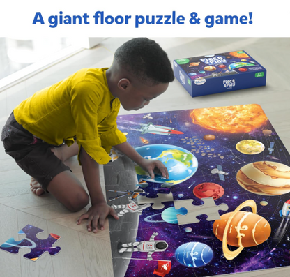 Skillmatics フロアパズル＆ゲーム - ピース＆プレイスペース、ジグソーパズル＆幼児向けパズル、知育玩具、3歳、4歳、5歳、6歳、7歳の男の子＆女の子へのギフト（48ピース、2 x 3フィート）