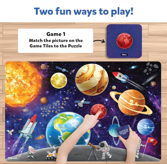 Skillmatics フロアパズル＆ゲーム - ピース＆プレイスペース、ジグソーパズル＆幼児向けパズル、知育玩具、3歳、4歳、5歳、6歳、7歳の男の子＆女の子へのギフト（48ピース、2 x 3フィート）