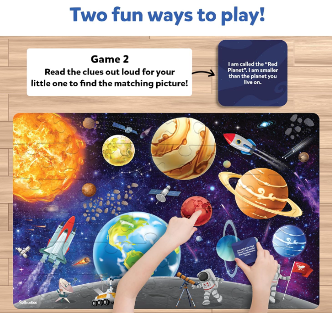 Skillmatics フロアパズル＆ゲーム - ピース＆プレイスペース、ジグソーパズル＆幼児向けパズル、知育玩具、3歳、4歳、5歳、6歳、7歳の男の子＆女の子へのギフト（48ピース、2 x 3フィート）