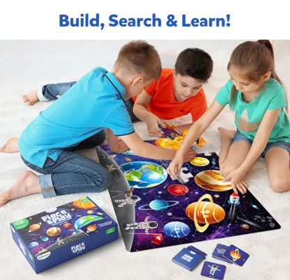Skillmatics フロアパズル＆ゲーム - ピース＆プレイスペース、ジグソーパズル＆幼児向けパズル、知育玩具、3歳、4歳、5歳、6歳、7歳の男の子＆女の子へのギフト（48ピース、2 x 3フィート）