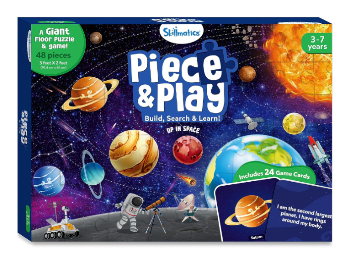 Skillmatics フロアパズル＆ゲーム - ピース＆プレイスペース、ジグソーパズル＆幼児向けパズル、知育玩具、3歳、4歳、5歳、6歳、7歳の男の子＆女の子へのギフト（48ピース、2 x 3フィート）