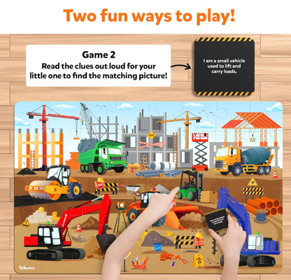 Skillmatics フロアパズル＆ゲーム - ピース＆プレイ 建設現場、ジグソーパズル＆幼児向けパズル、知育玩具、3歳、4歳、5歳、6歳、7歳の男の子と女の子へのギフト（48ピース、2 x 3フィート）